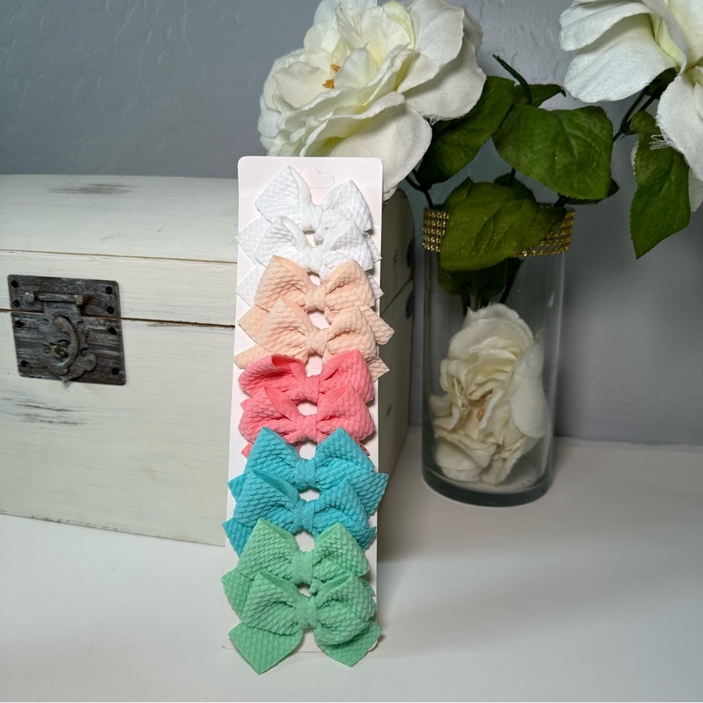 New 10-Pack Adorable Bow Hair Clips for Baby Girls (3-6
Years)